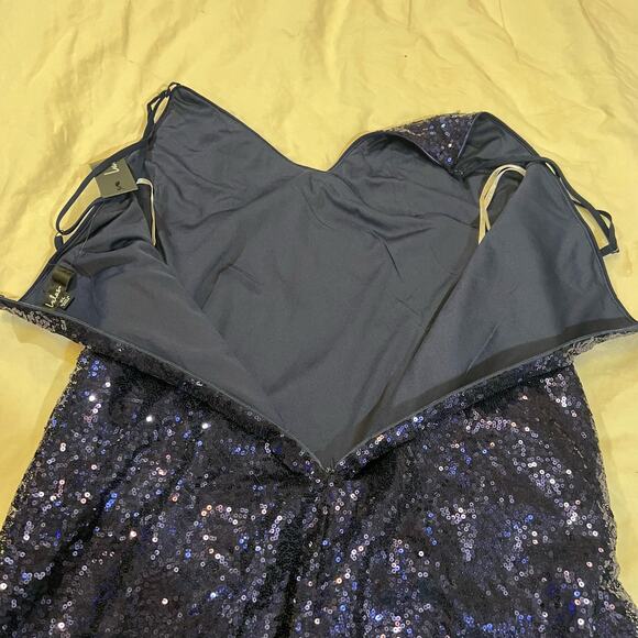 Lulu's NWT Curve Moment Navy Blue Sequin Bodycon Mini Dress sz XL - Picture 12 of 14
